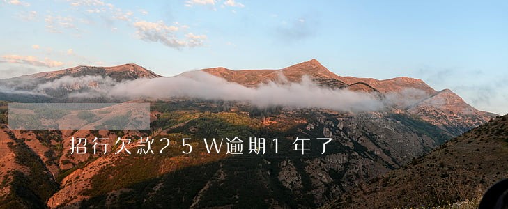 招行欠款25W逾期1年了 招行欠款25W逾期1年了
