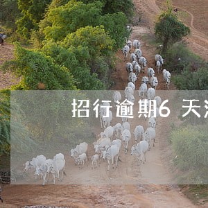 招行逾期6天没上信报 招行逾期6天没上信报