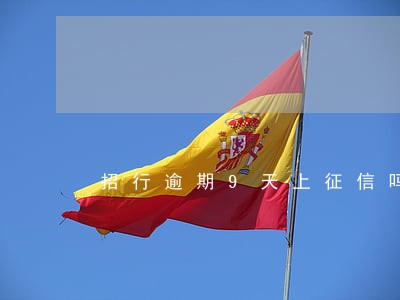 招行逾期9天上征信吗 招行逾期9天上征信吗
