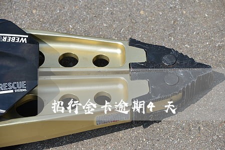 招行金卡逾期4天 招行金卡逾期4天
