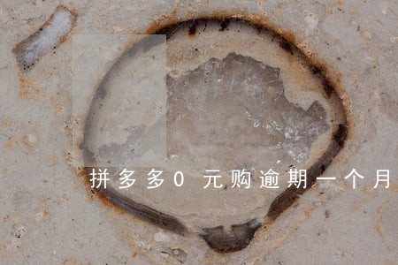 拼多多0元购逾期一个月 拼多多0元购逾期一个月