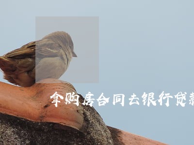 拿购房合同去银行贷款逾期 拿购房合同去银行贷款逾期