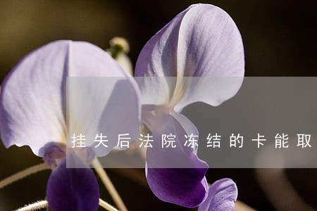 挂失后法院冻结的卡能取出来钱吗 挂失后法院冻结的卡能取出来钱吗