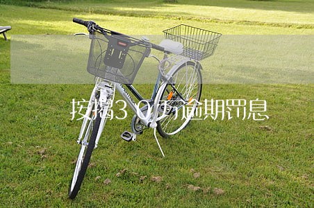 按揭30万逾期罚息 按揭30万逾期罚息