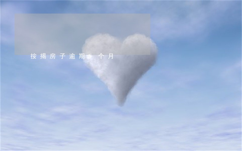 按揭房子逾期5个月 按揭房子逾期5个月