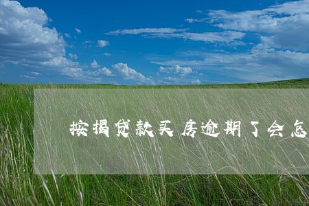 按揭贷款买房逾期了会怎么样 按揭贷款买房逾期了会怎么样