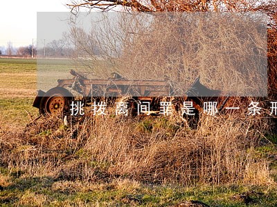 挑拨离间罪是哪一条刑法上 挑拨离间罪是哪一条刑法上