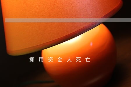 挪用资金人死亡 挪用资金人死亡