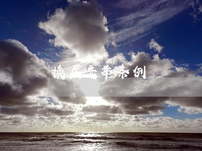 换届选举条例 换届选举条例