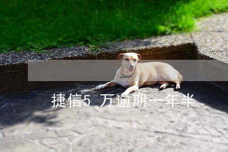 捷信5万逾期一年半 捷信5万逾期一年半
