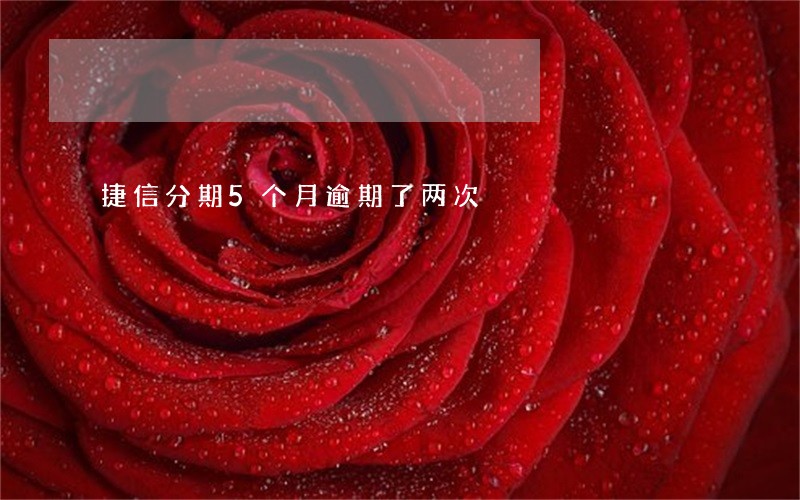 捷信分期5个月逾期了两次 捷信分期5个月逾期了两次