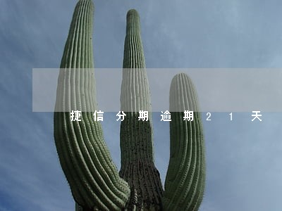 捷信分期逾期21天 捷信分期逾期21天