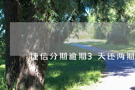捷信分期逾期3天还两期 捷信分期逾期3天还两期