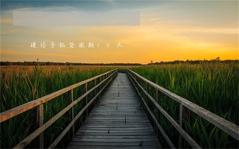 捷信手机贷逾期10天
