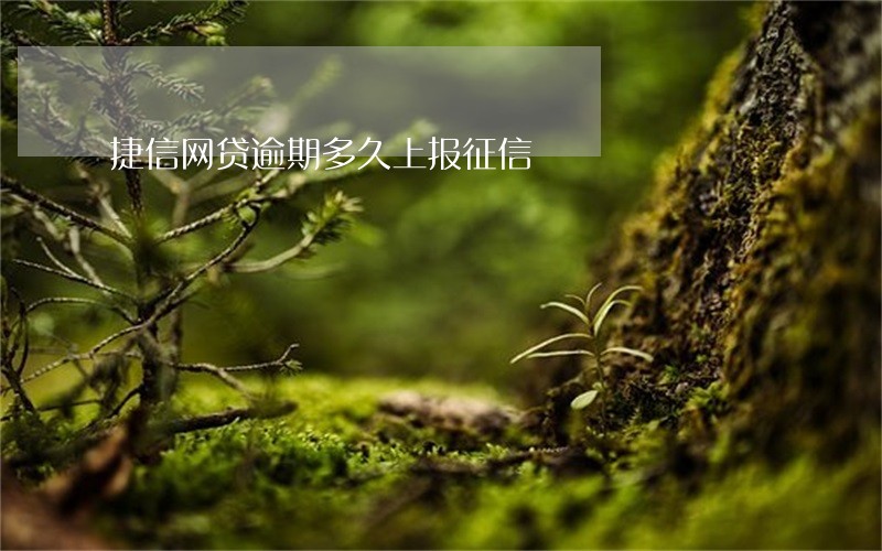 捷信网贷逾期多久上报征信