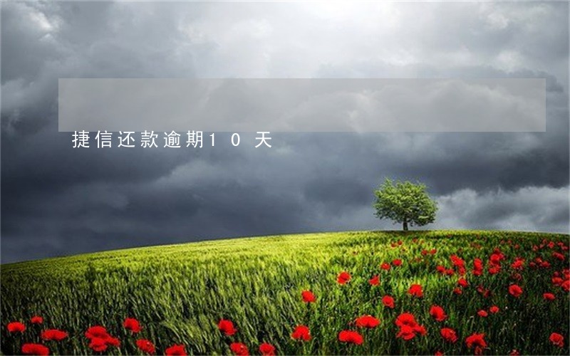 捷信还款逾期10天