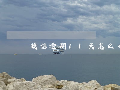 捷信逾期11天怎么办 捷信逾期11天怎么办