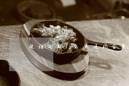 捷信逾期20天违约金多少