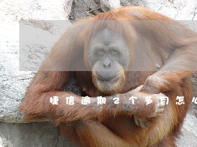 捷信逾期2个多月怎么办 捷信逾期2个多月怎么办