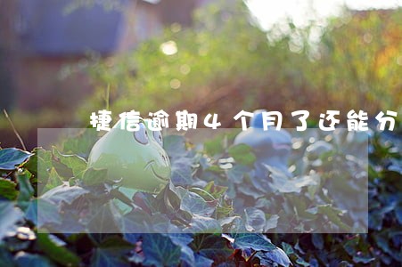 捷信逾期4个月了还能分期吗 捷信逾期4个月了还能分期吗
