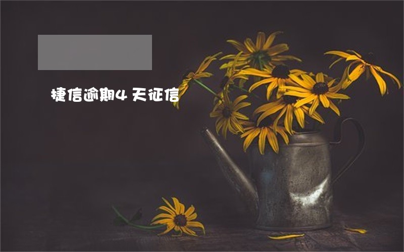 捷信逾期4天征信