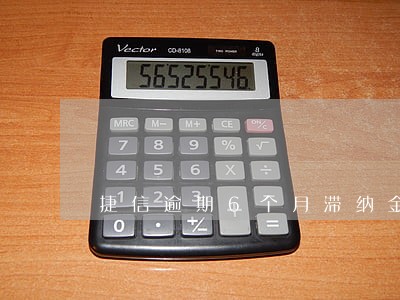 捷信逾期6个月滞纳金多少 捷信逾期6个月滞纳金多少