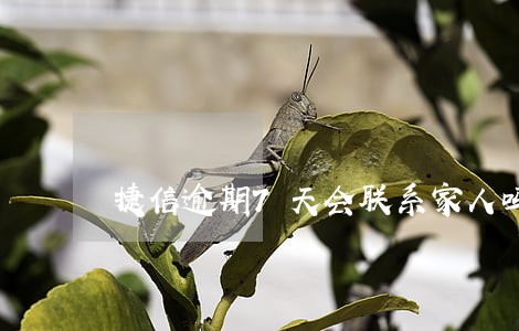 捷信逾期7天会联系家人吗 捷信逾期7天会联系家人吗