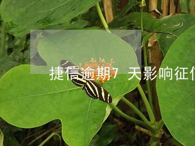 捷信逾期7天影响征信吗