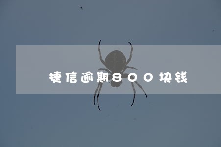 捷信逾期800块钱