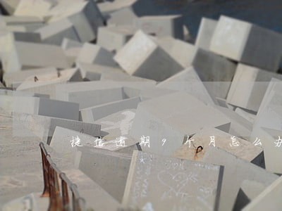 捷信逾期9个月怎么办 捷信逾期9个月怎么办