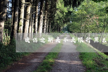 捷信逾期是不是银行黑名单 捷信逾期是不是银行黑名单