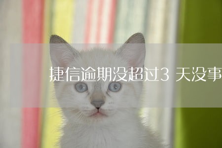 捷信逾期没超过3天没事吧 捷信逾期没超过3天没事吧