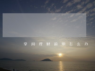 掌阅理财逾期怎么办 掌阅理财逾期怎么办
