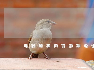 接到朋友网贷逾期电话 接到朋友网贷逾期电话