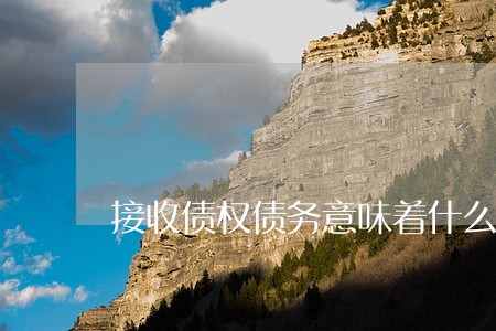 接收债权债务意味着什么问题
