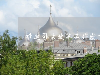 推进司法改革工作发言材料 推进司法改革工作发言材料