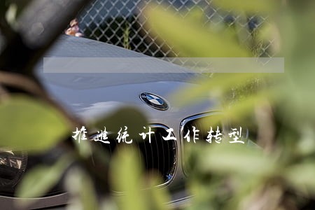 推进统计工作转型 推进统计工作转型