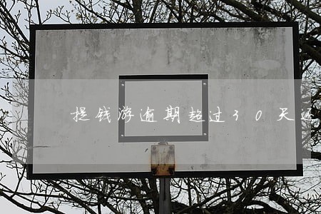 提钱游逾期超过30天还能再用嘛 提钱游逾期超过30天还能再用嘛