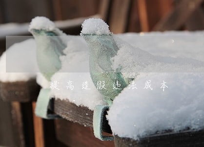 提高造假违法成本 提高造假违法成本