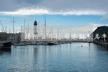 揭阳公布信用逾期黑名单 揭阳公布信用逾期黑名单