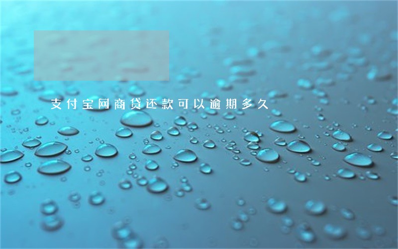 支付宝网商贷还款可以逾期多久 支付宝网商贷还款可以逾期多久