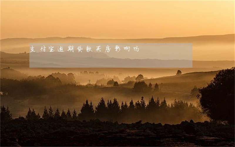支付宝逾期贷款买房影响吗
