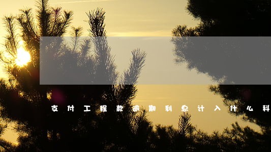 支付工程款逾期利息计入什么科目 支付工程款逾期利息计入什么科目