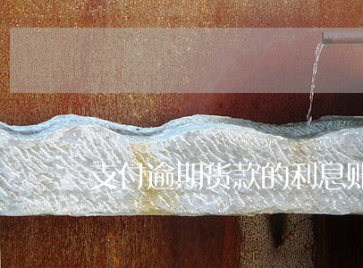 支付逾期货款的利息账务处理 支付逾期货款的利息账务处理