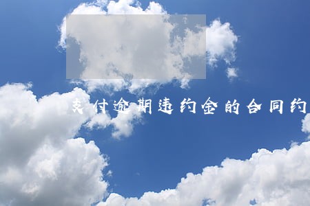 支付逾期违约金的合同约定 支付逾期违约金的合同约定