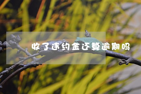 收了违约金还算逾期吗 收了违约金还算逾期吗