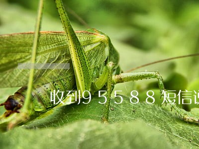 收到95588短信说逾期 收到95588短信说逾期