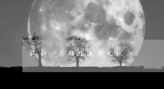 收到一条短信逾期欠款