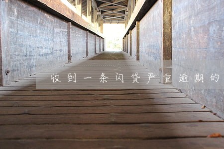 收到一条闪贷严重逾期的短信 收到一条闪贷严重逾期的短信