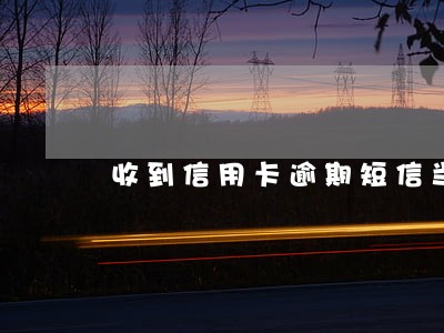 收到信用卡逾期短信当天处理